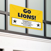 Aangepaste gouden sportteam banner (Buitenkant Gebouw)