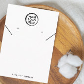 Aangepaste Gouden Stud Oorbellen Logo Kaart Ontwer Contactkaartje