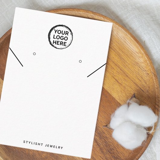 Aangepaste Gouden Stud Oorbellen Logo Kaart Ontwer Contactkaartje