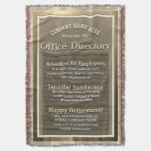 Aangepaste gouden teken pensioen deken (Voorkant Verticaal)