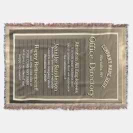 Aangepaste  gouden teken pensioen deken