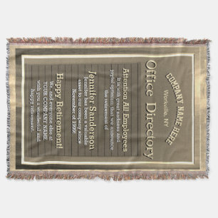 Aangepaste  gouden teken pensioen deken