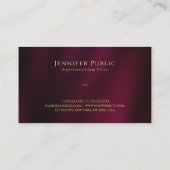 Aangepaste gouden tekstnaam Script Luxury Glossy Visitekaartje (Achterkant)