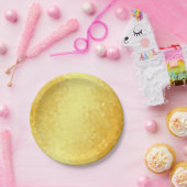 Aangepaste gouden uiterlijk Harten Blanco Romantis Papieren Bordje (Feest)