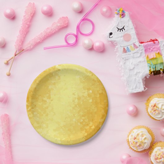 Aangepaste gouden uiterlijk Harten Blanco Romantis Papieren Bordje (Feest)