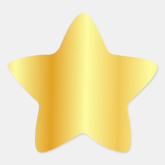 Aangepaste gouden uitstraling lege sjabloon Elegan Ster Sticker (Voorkant)