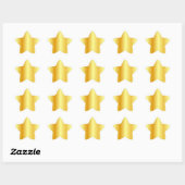 Aangepaste gouden uitstraling lege sjabloon Elegan Ster Sticker (Vel)