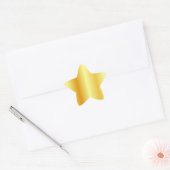Aangepaste gouden uitstraling lege sjabloon Elegan Ster Sticker (Envelop)