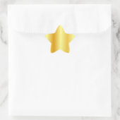 Aangepaste gouden uitstraling lege sjabloon Elegan Ster Sticker (Tas)