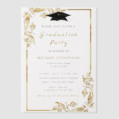 Aangepaste gouden Vellum Afstuderen Uitnodiging Sj (Voorkant)