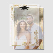 Aangepaste gouden Vellum Afstuderen Uitnodiging Sj (Offset (Koppel))