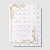Aangepaste gouden Vellum Baby shower Uitnodiging S (Offset (Uitnodiging))