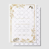 Aangepaste gouden vellum bruiloft uitnodiging Sjab (Offset (Uitnodiging))