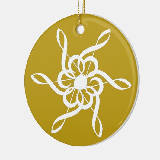 Aangepaste gouden wasmachine voor schnowflake musi keramisch ornament (Links)