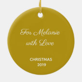 Aangepaste gouden wasmachine voor schnowflake musi keramisch ornament (Achterkant)