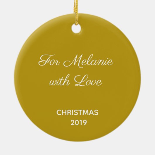 Aangepaste gouden wasmachine voor schnowflake musi keramisch ornament (Achterkant)