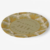 Aangepaste Gouden Waterverf Bloemen Papieren Bordje (Gekanteld)