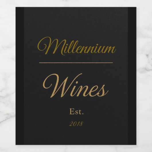 Aangepaste gouden wijnlabels set wijn etiket (Enkel label)