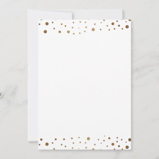 Aangepaste gouden witte 50ste trouwverjaardag kaart (Achterkant)