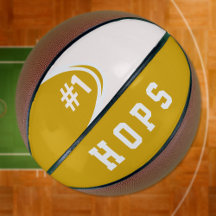 Aangepaste gouden witte basketbal