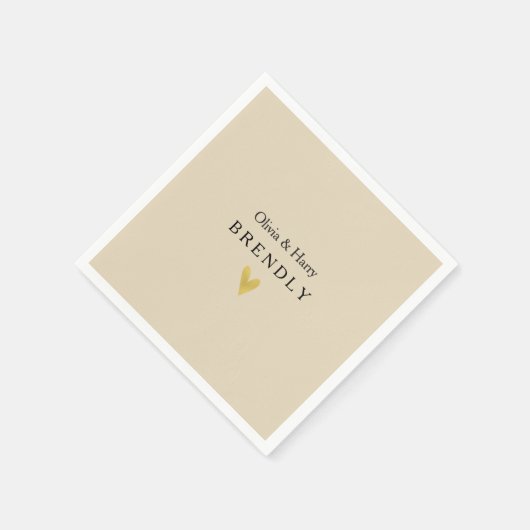 Aangepaste gouden wratpapieren servetten (Hoek)