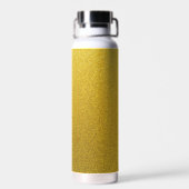 Aangepaste Gouden Zwarte en Gouden Glitter Monogra Waterfles (Achterkant)