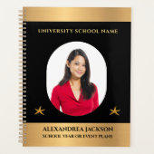 Aangepaste gouden zwarte legant foto Aanpassen Planner (Voorkant)