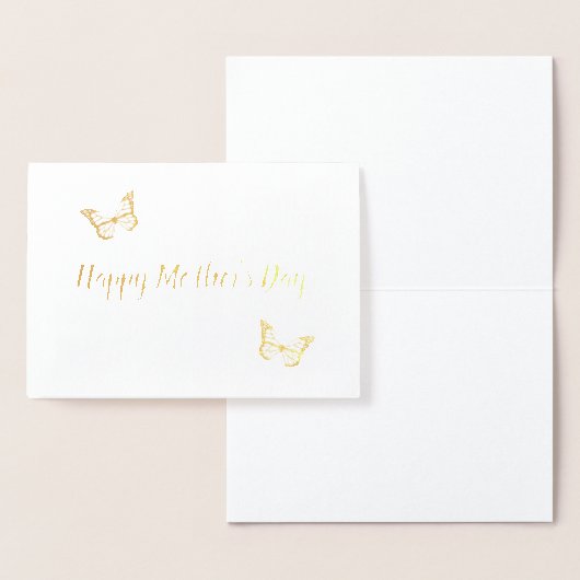 Aangepaste goudfolie vlinders Happy Moederdag Folie Kaarten (Display)