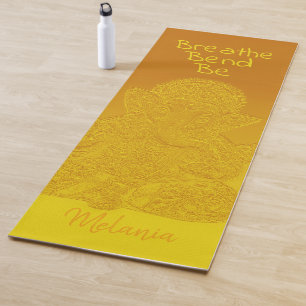 Aangepaste goudgalg Elephant Bend Breathe Be Yogamat