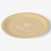 Aangepaste  goudkleurventilator papieren bordje (Gekanteld)