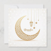 aangepaste goudmaanmaan Ramadan kareem Feestdagenkaart (Voorkant)