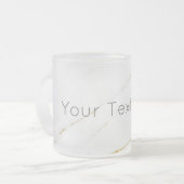 Aangepaste goudmarmer-Mok van glas Matglas Koffiemok (Voorkant links)