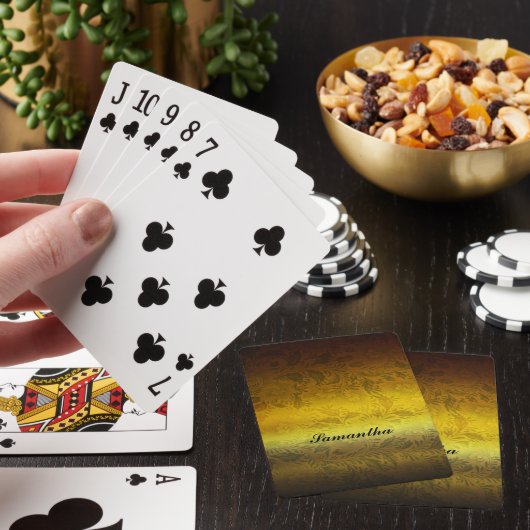 Aangepaste goudspeelkaarten pokerkaarten (Insitu)