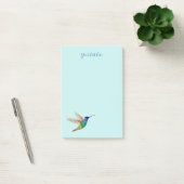 Aangepaste Goudstaart Sapphire Hummingbird Post-it® Notes (Kantoor)