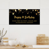 Aangepaste goudsterren voor speciale Birthday Gold Poster (Keuken)