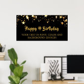 Aangepaste goudsterren voor speciale Birthday Gold Poster (Thuiskantoor)