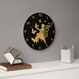 Aangepaste goudvlinder grote klok