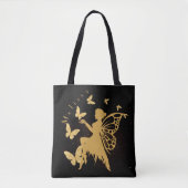Aangepaste goudvlinder tote bag (Voorkant)