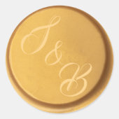 Aangepaste goudwas- en huwelijksstickers op basis  ronde sticker (Voorkant)