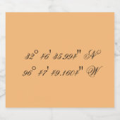 Aangepaste GPS Mousserende Wijn Label Sparkling Wijnetiket (Enkel label)