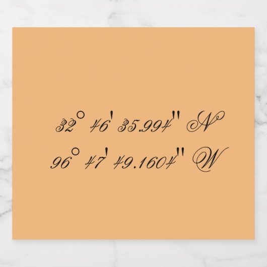 Aangepaste GPS Mousserende Wijn Label Sparkling Wijnetiket (Enkel label)