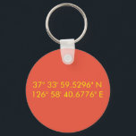 Aangepaste GPS-sleutelhanger Sleutelhanger<br><div class="desc">kopieerdeegcoördinaten van www.latpluslong.com</div>