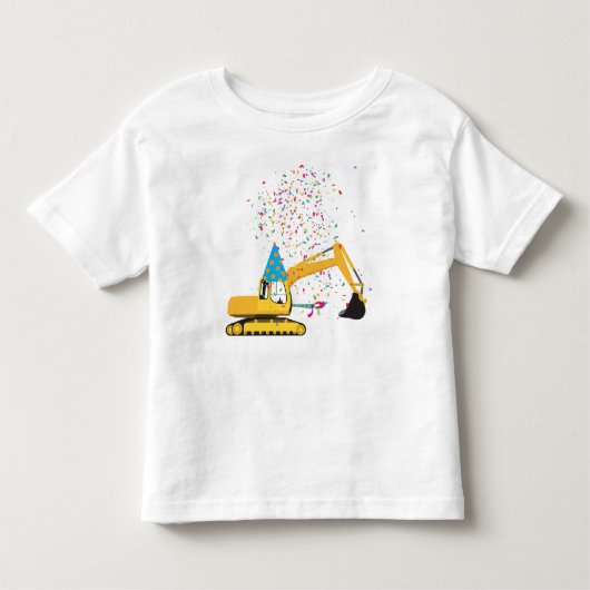 Aangepaste graafmachine constructietransport Birth Kinder Shirts (Voorkant)