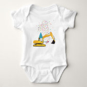 Aangepaste graafmachine constructietransport Birth Romper (Voorkant)