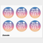 Aangepaste Grade Vibes School Ronde Sticker (Vel)