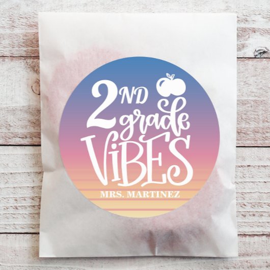 Aangepaste Grade Vibes School Ronde Sticker