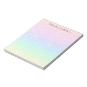 Aangepaste gradiënt regenbooglitter Girly-laptop Notitieblok (Linkerzijde)
