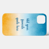 Aangepaste gradiënt vreedzame Waterverf oceaan Case-Mate iPhone Case (Achterkant (horizontaal))