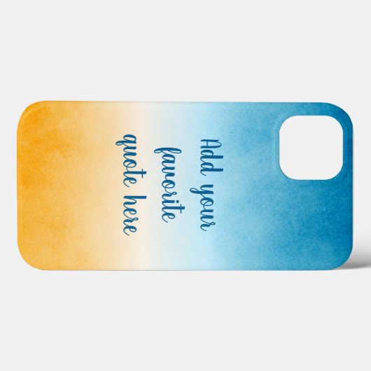 Aangepaste gradiënt vreedzame Waterverf oceaan Case-Mate iPhone Case (Achterkant (horizontaal))