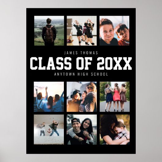 Aangepaste Graduatie Partij Handdop Fotoweergave Poster (Voorkant)